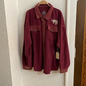 GOOD LAND Men's John Ball Zoo Button-Down Shirt Size XXL in Red